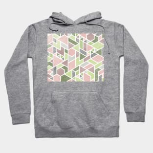 Mint and Pink Mosaic Hoodie